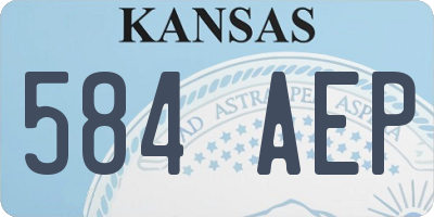 KS license plate 584AEP