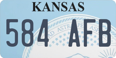 KS license plate 584AFB