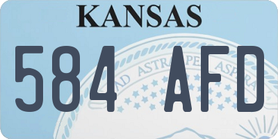 KS license plate 584AFD