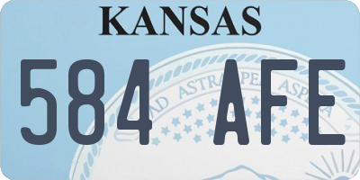KS license plate 584AFE