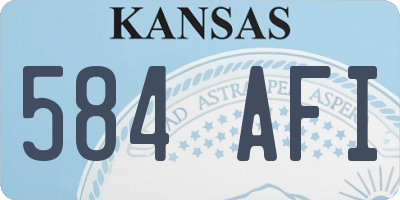 KS license plate 584AFI