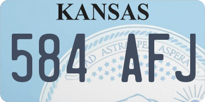 KS license plate 584AFJ