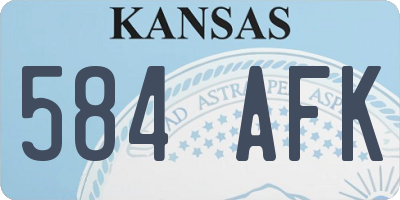KS license plate 584AFK