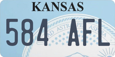 KS license plate 584AFL
