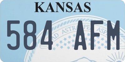 KS license plate 584AFM