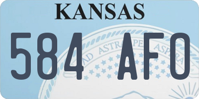 KS license plate 584AFO