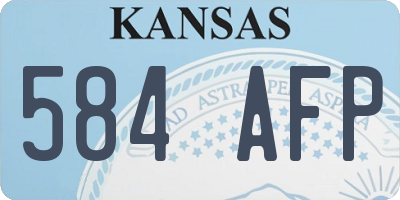 KS license plate 584AFP