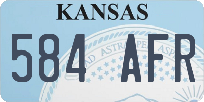 KS license plate 584AFR