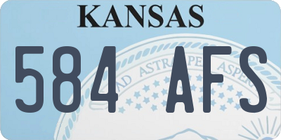 KS license plate 584AFS