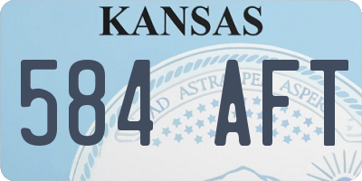 KS license plate 584AFT