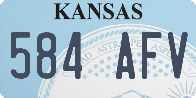 KS license plate 584AFV