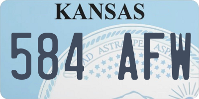 KS license plate 584AFW