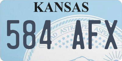 KS license plate 584AFX