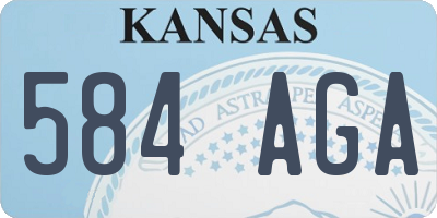 KS license plate 584AGA