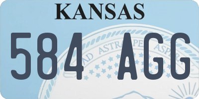KS license plate 584AGG