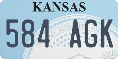KS license plate 584AGK
