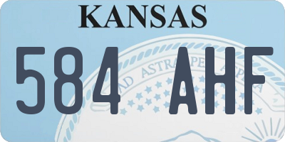 KS license plate 584AHF