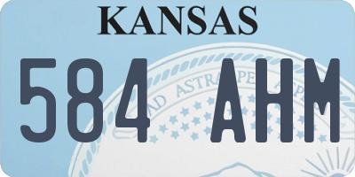 KS license plate 584AHM