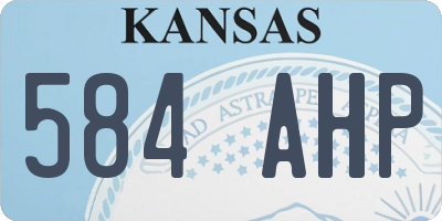 KS license plate 584AHP