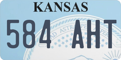 KS license plate 584AHT