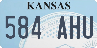 KS license plate 584AHU