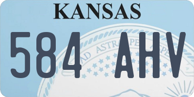 KS license plate 584AHV