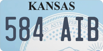 KS license plate 584AIB