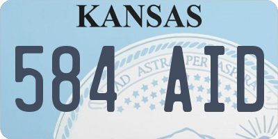 KS license plate 584AID