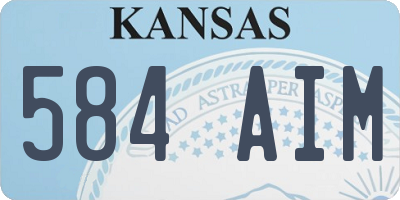 KS license plate 584AIM