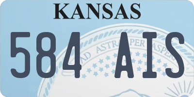 KS license plate 584AIS