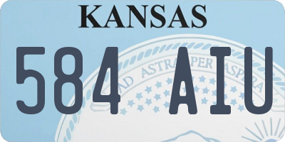 KS license plate 584AIU