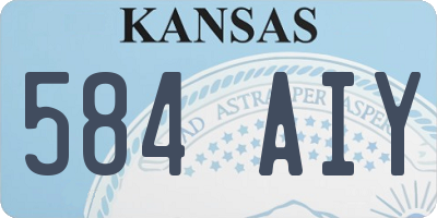 KS license plate 584AIY