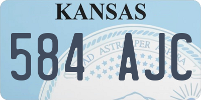 KS license plate 584AJC