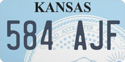 KS license plate 584AJF