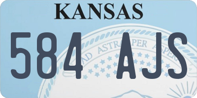 KS license plate 584AJS