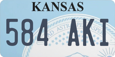 KS license plate 584AKI