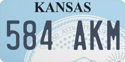 KS license plate 584AKM