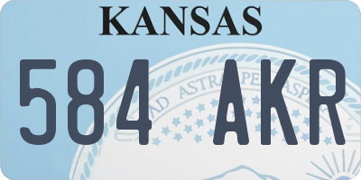 KS license plate 584AKR