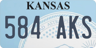 KS license plate 584AKS