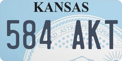KS license plate 584AKT