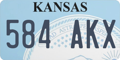 KS license plate 584AKX