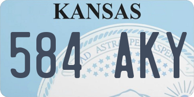 KS license plate 584AKY