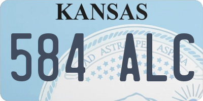 KS license plate 584ALC