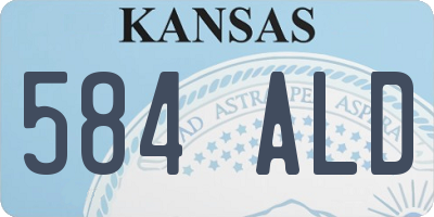 KS license plate 584ALD