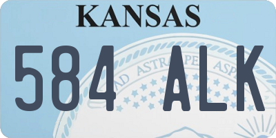 KS license plate 584ALK