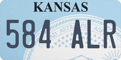 KS license plate 584ALR