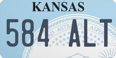 KS license plate 584ALT