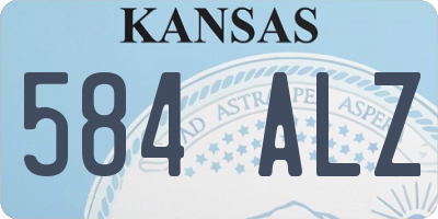 KS license plate 584ALZ