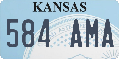 KS license plate 584AMA