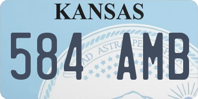 KS license plate 584AMB